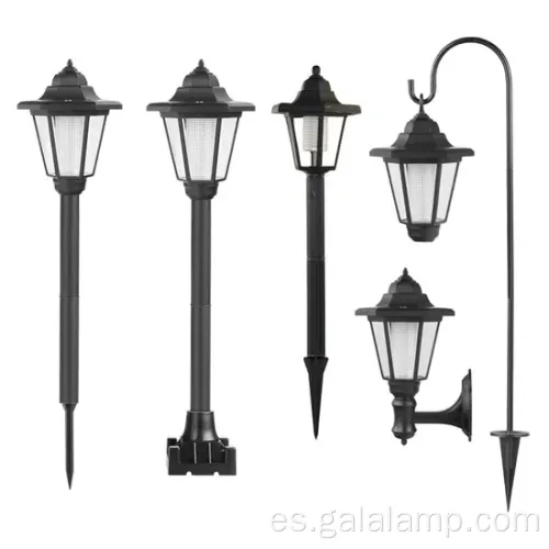 Elegantes luces de linterna solar hexágono vintage